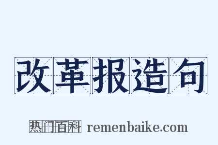 改革报造句是什么意思的图片
